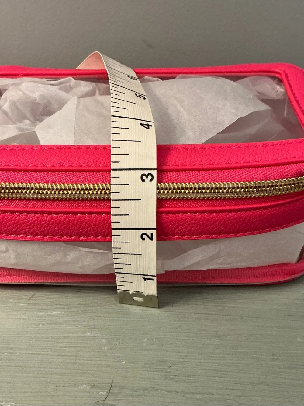 a new day Pink Clear Makeup Travel Case New
